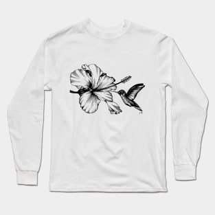 Hummingbird & Hibiscus II Long Sleeve T-Shirt